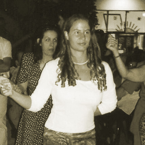 Anna dancing in Greece